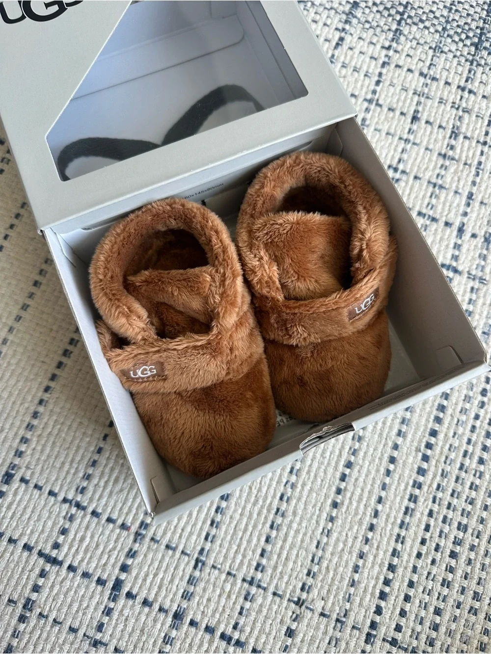 Brand new never worn! UGG Brown Fuzzy Baby Booties - Soft Plush Infant Shoes